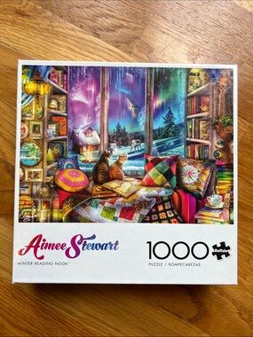 NEW NIB Buffalo Games Aimee Stewart Winter Reading Nook 1000 pc puzzle